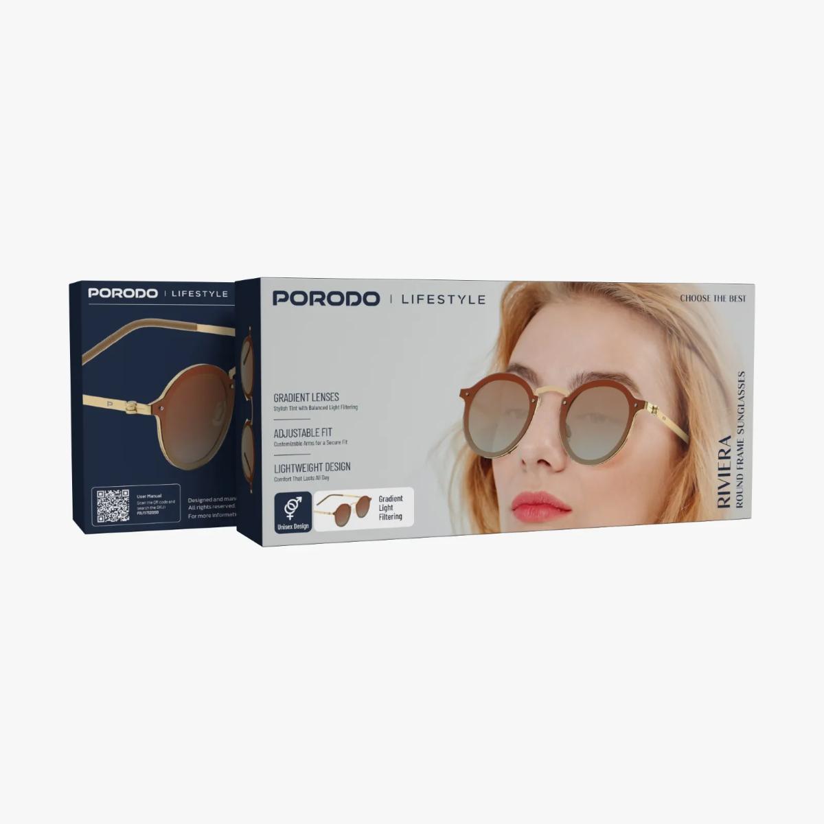 Porodo Lifestyle Riviera Round Frame Sunglasses