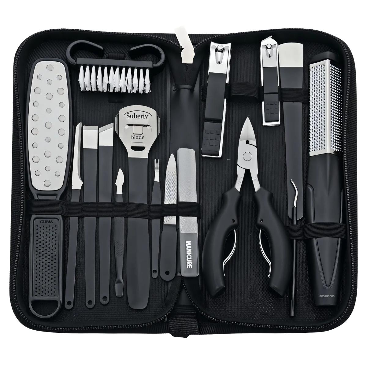 Porodo 16-In-1 Portable Nail Clipper Set