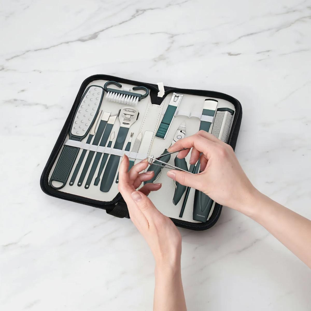 Porodo 16-In-1 Portable Nail Clipper Set