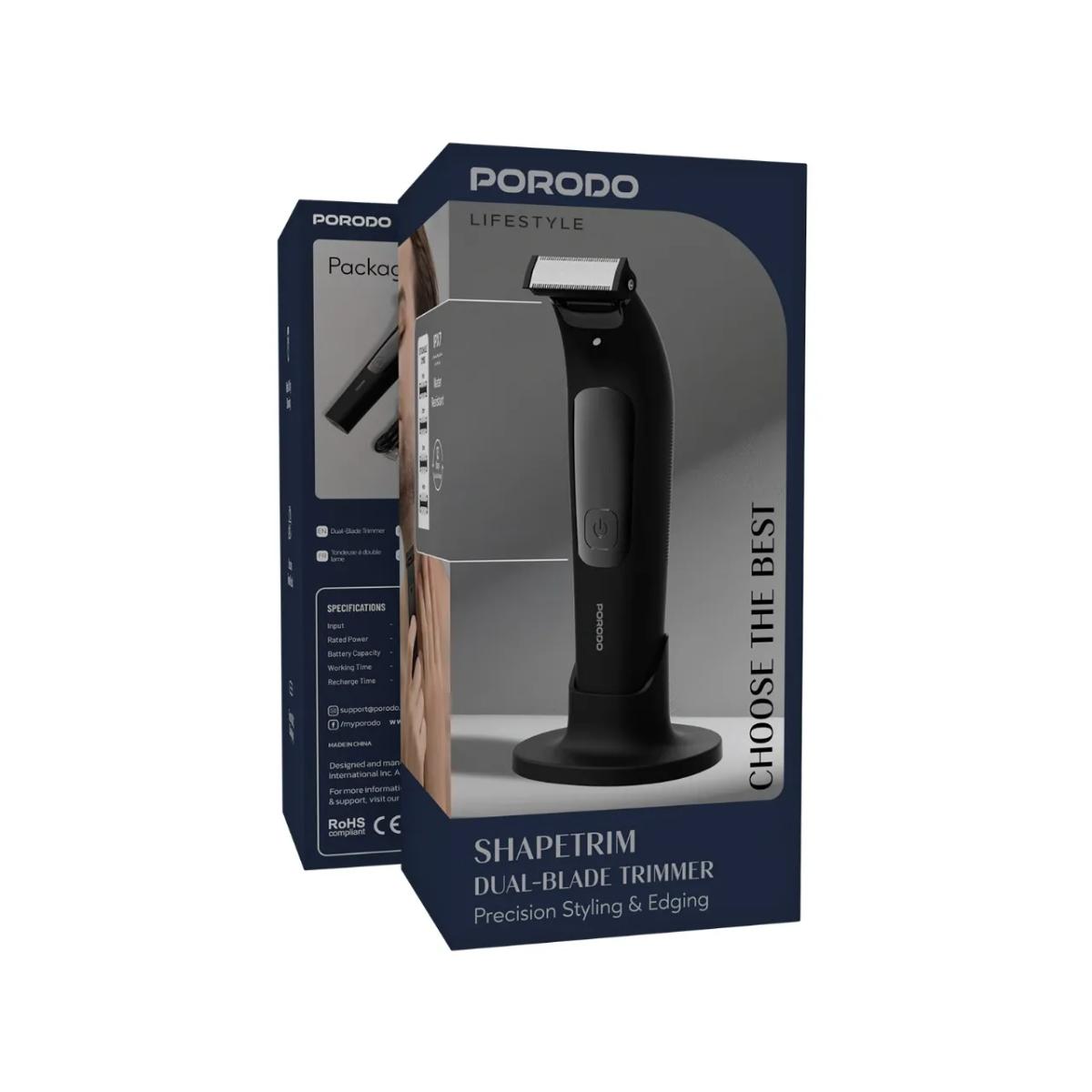 Porodo Lifestyle Shapetrim – Dual-Blade Precision Trimmer