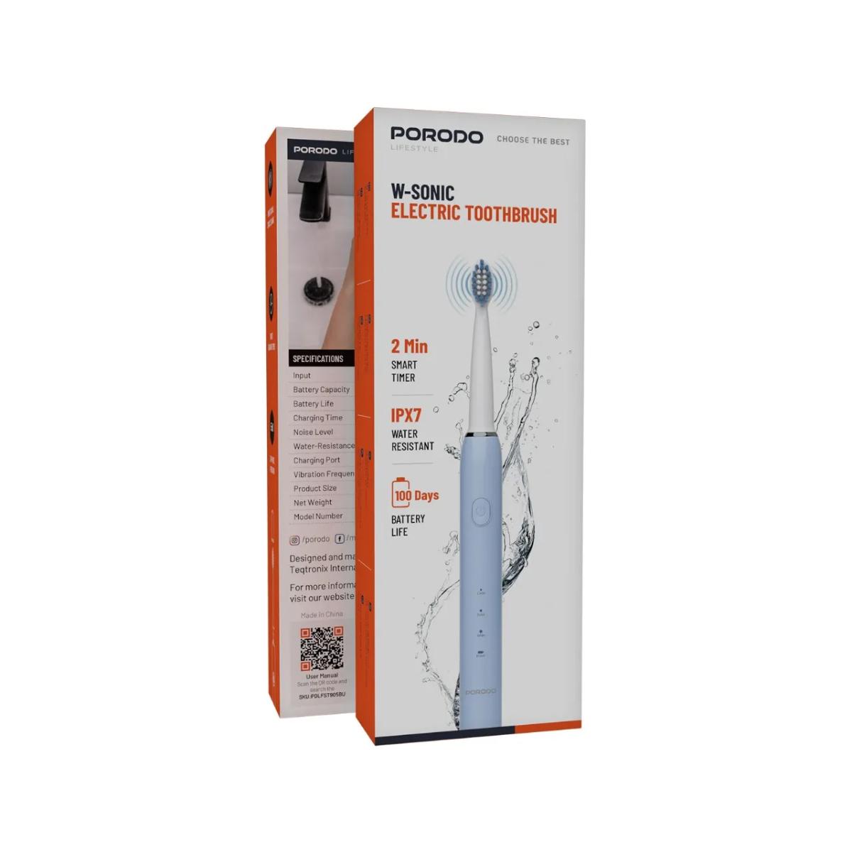 Porodo Lifestyle W-Sonic Electric Toothbrush