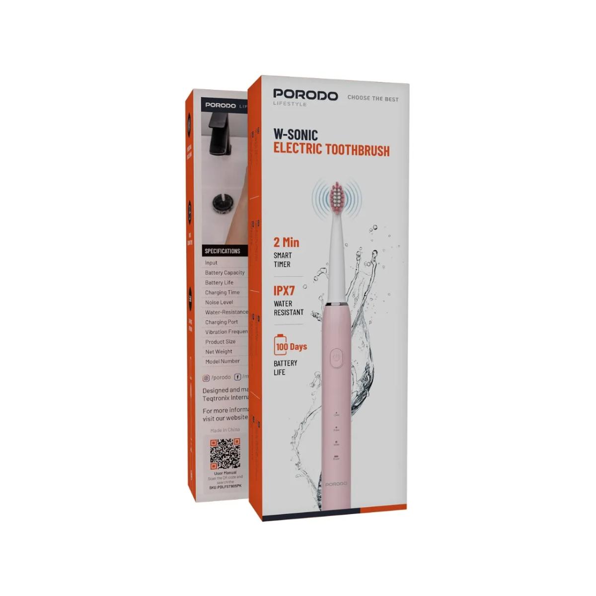 Porodo Lifestyle W-Sonic Electric Toothbrush