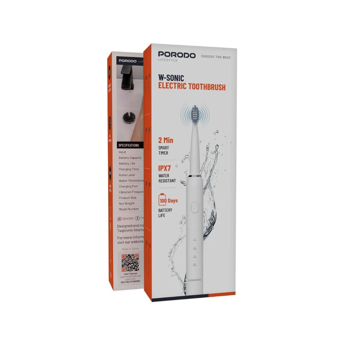Porodo Lifestyle W-Sonic Electric Toothbrush