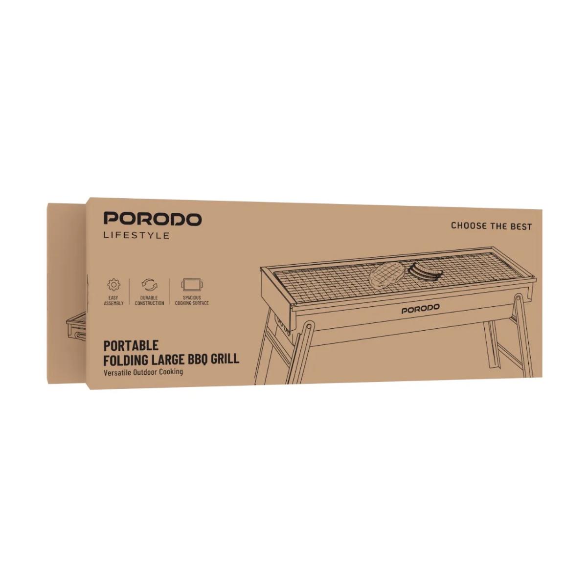 Porodo Lifestyle Portable Folding Large BBQ Grill