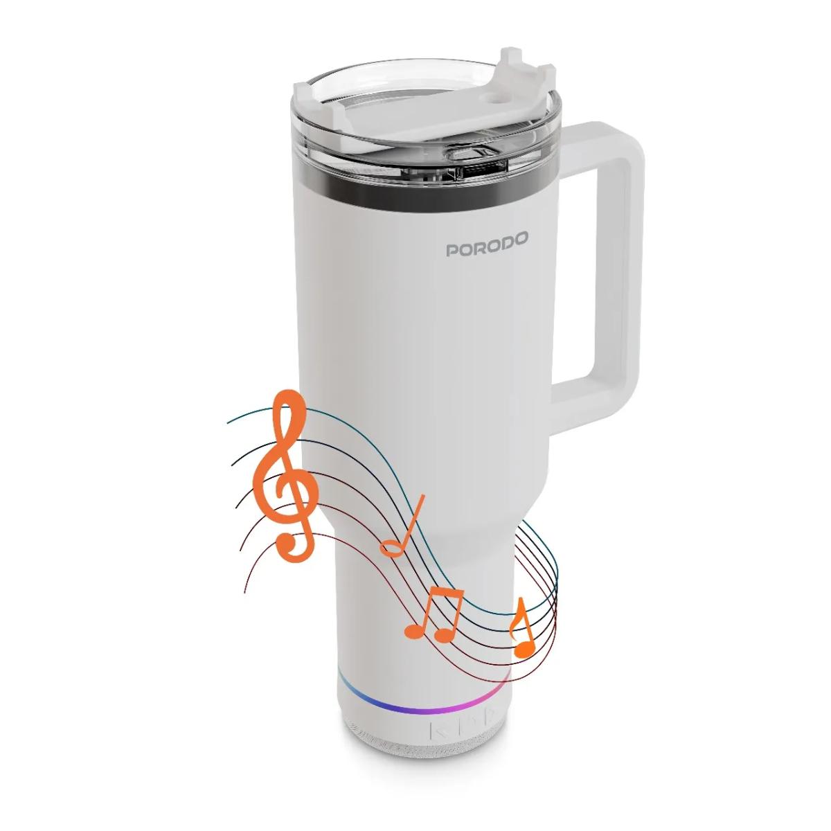 Porodo 40oz HydroTunes Bluetooth Speaker Tumbler
