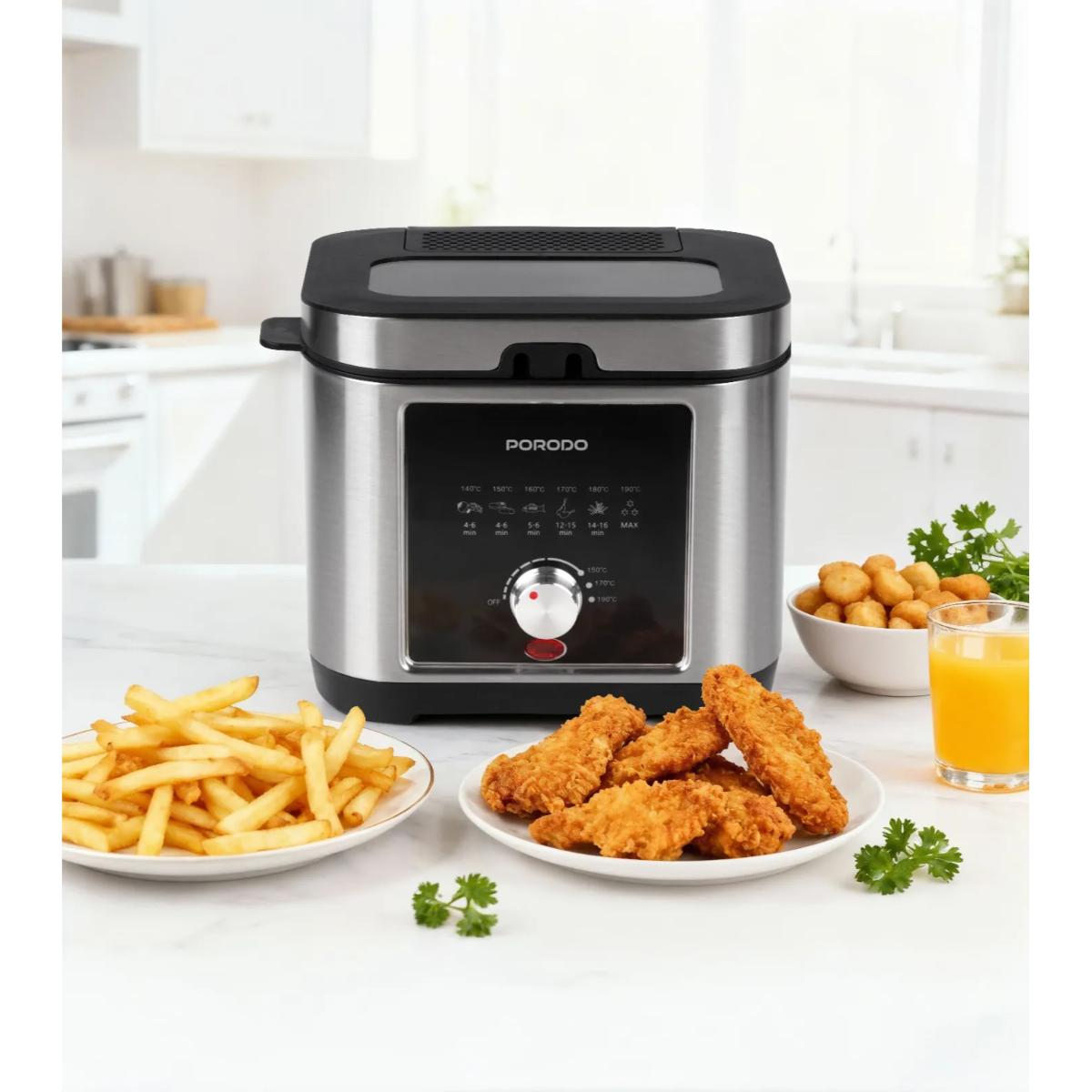Porodo Lifestyle 2.5L Compact Deep Fryer
