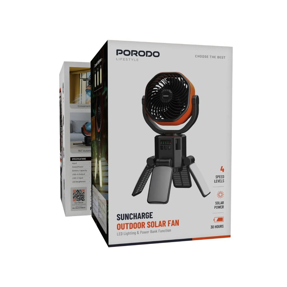 Porodo  Suncharge Outdoor Solar Fan