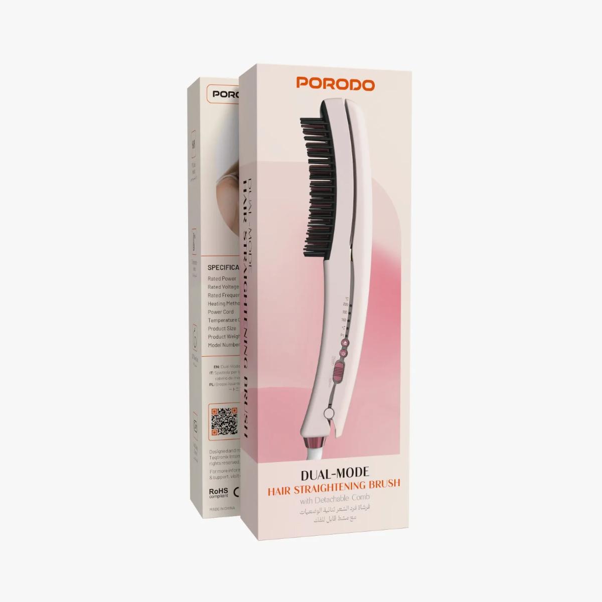Porodo Dual-Mode Hair Straightening Brush