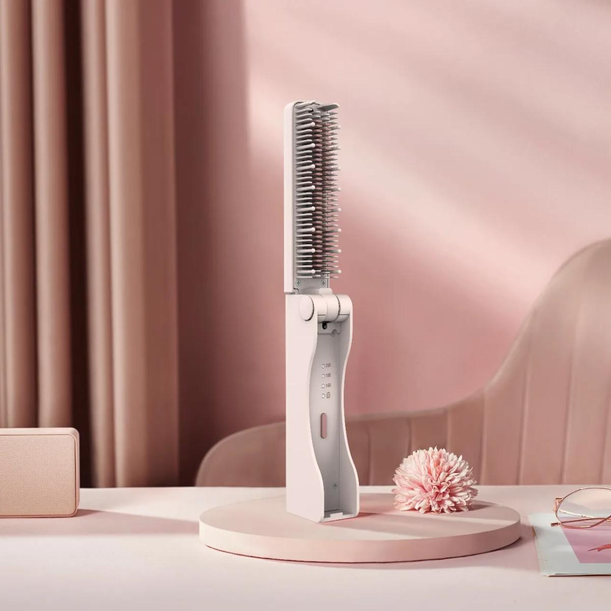 Porodo Foldable Mini Straightener Brush