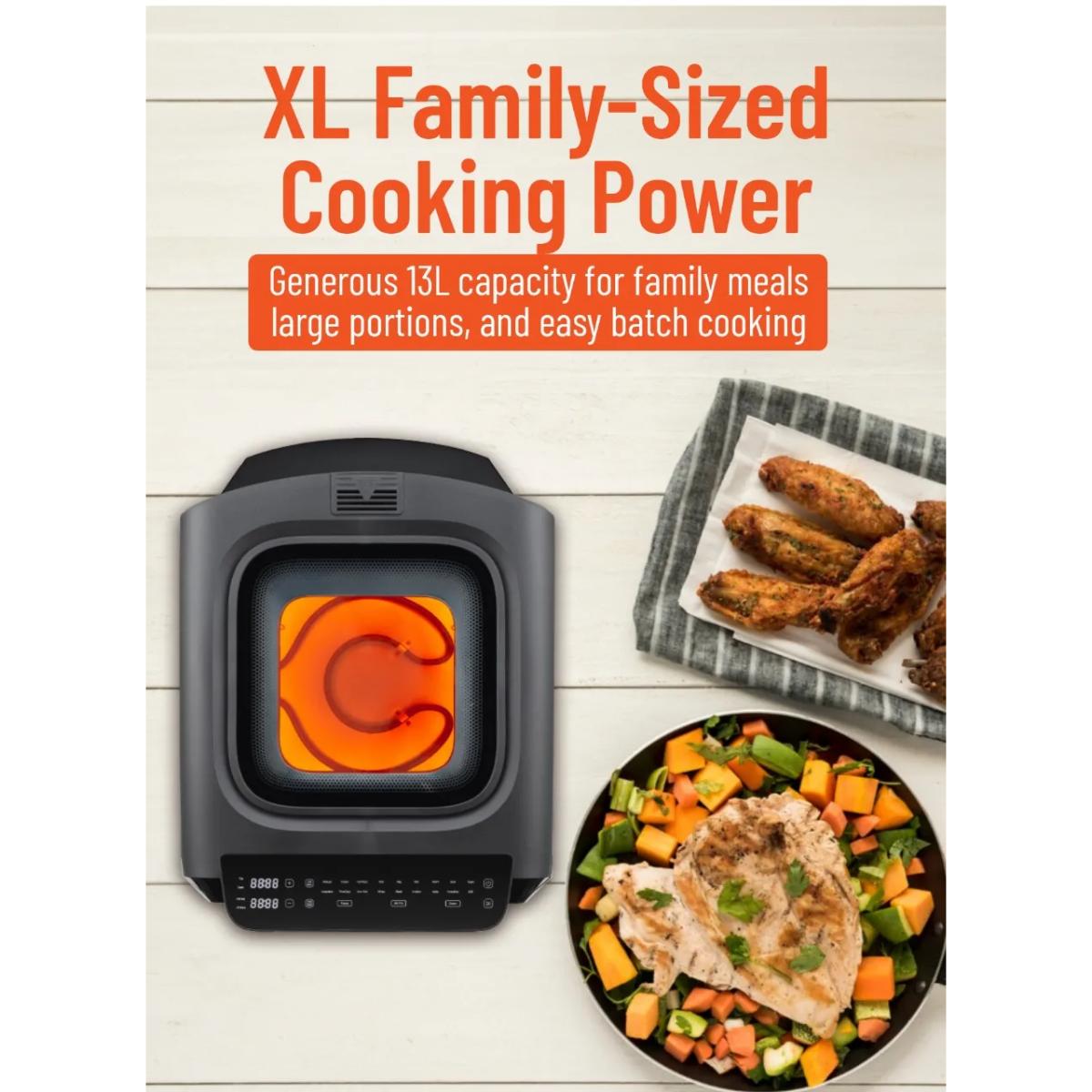 Porodo Lifestyle Crisp Cook 3-In-1 Air Fryer, Pizza, Oven