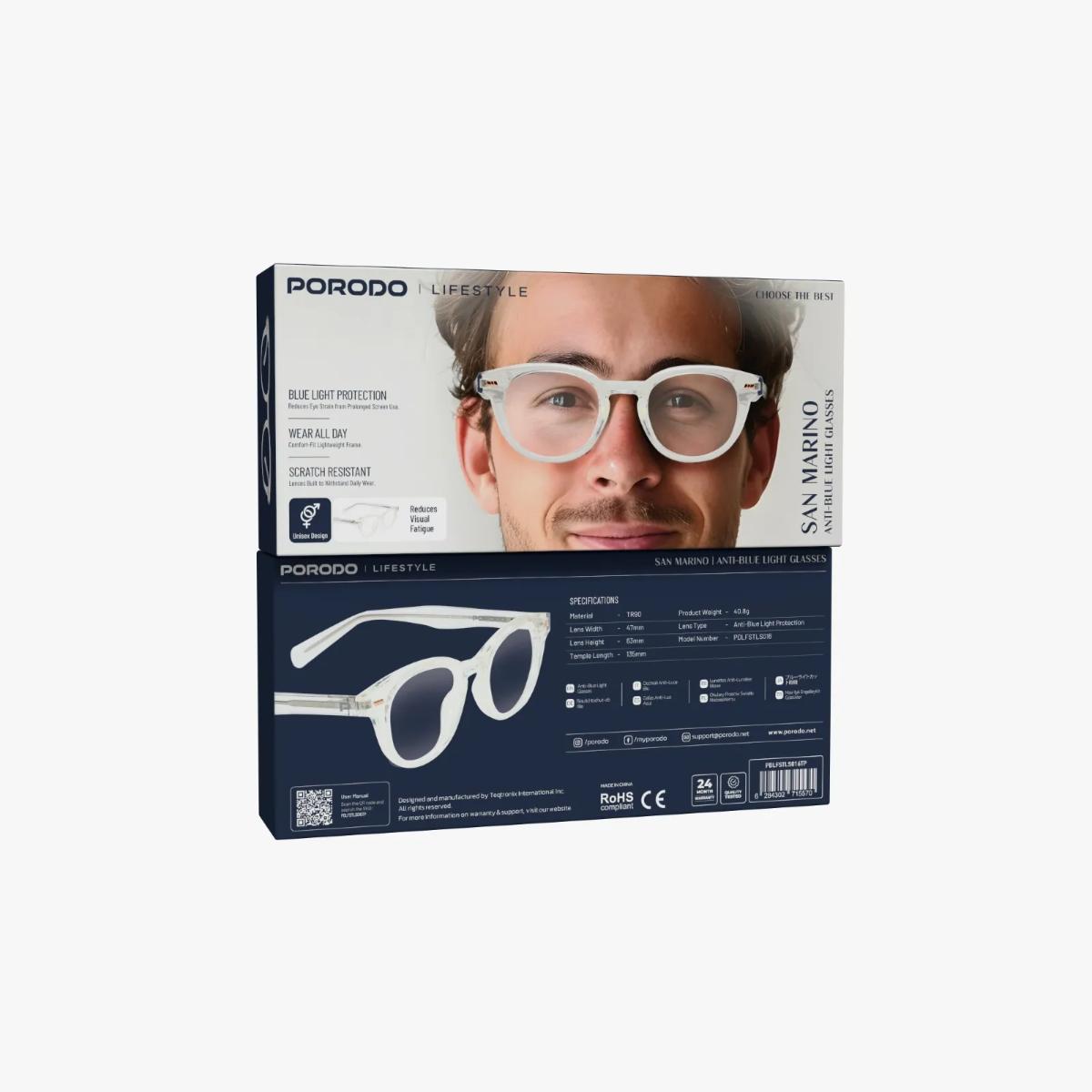 Porodo Lifestyle San Marino Anti-Blue Light Glasses