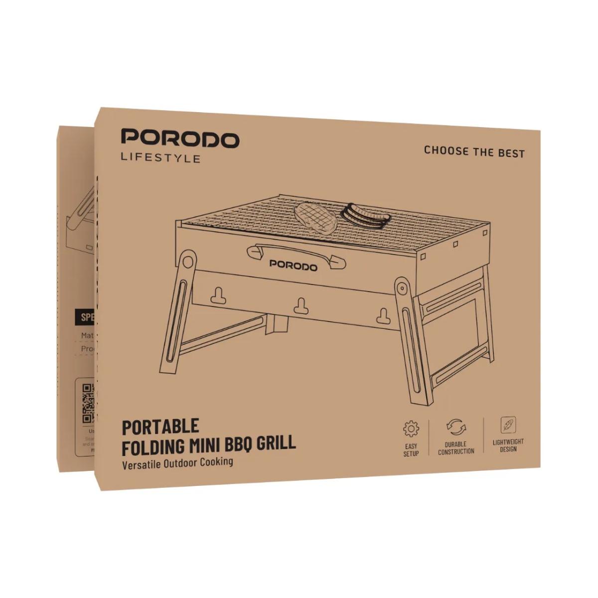 Porodo Lifestyle Portable Folding Mini BBQ Grill