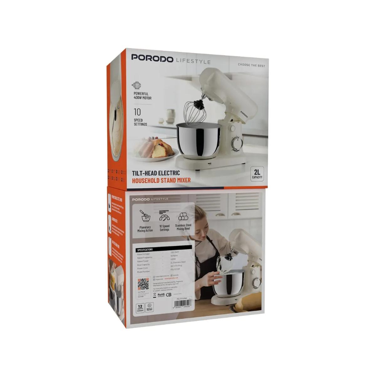Porodo Lifestyle Tilt-Head Electric Household Stand Mixer
