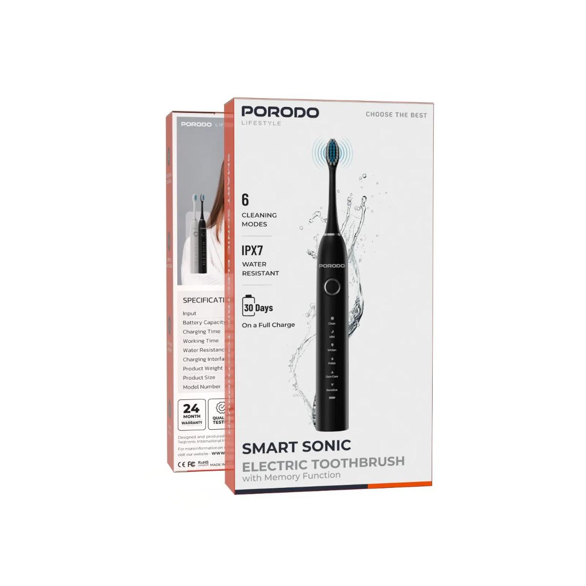 Porodo Lifestyle Smart Sonic Electric Toothbrush