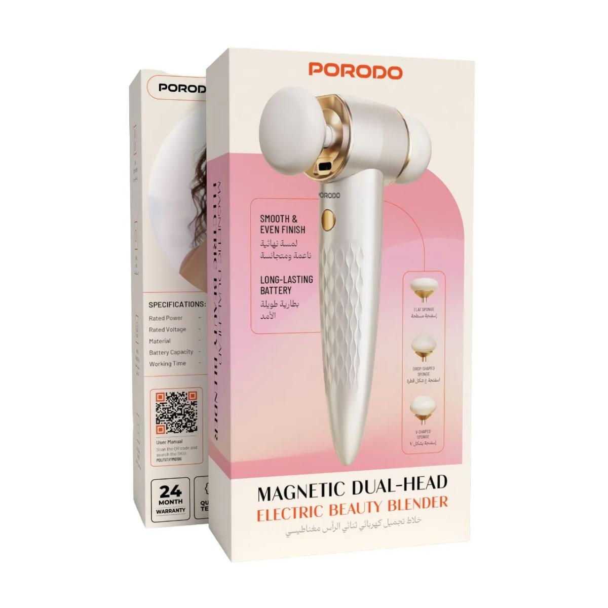 Porodo Lifestyle Magnetic Dual-Head Electric Beauty Blender