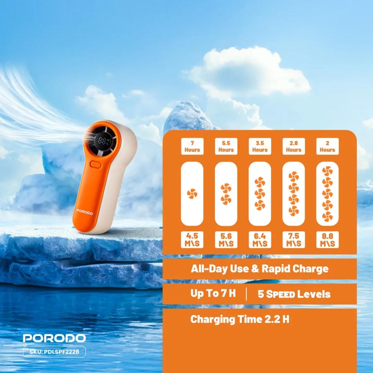 Porodo Lifestyle Pocket Size Handheld Fan