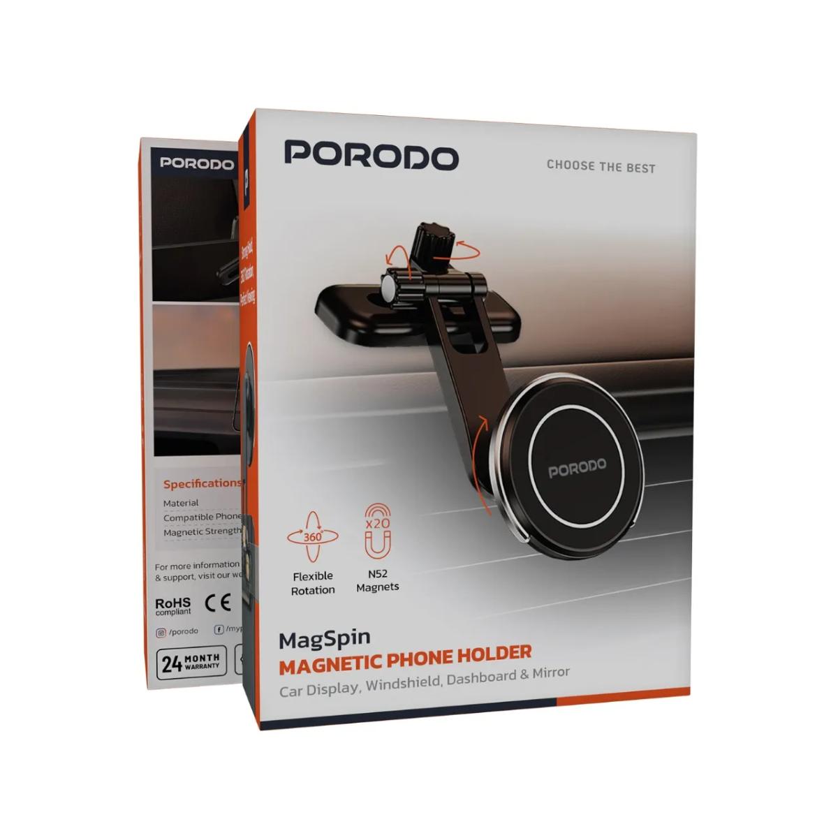 Porodo MagSpin Magnetic Phone Holder