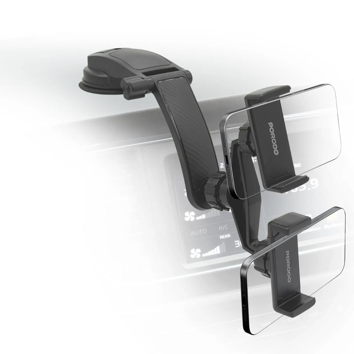 Porodo 360° Rotatable Car Phone Holder