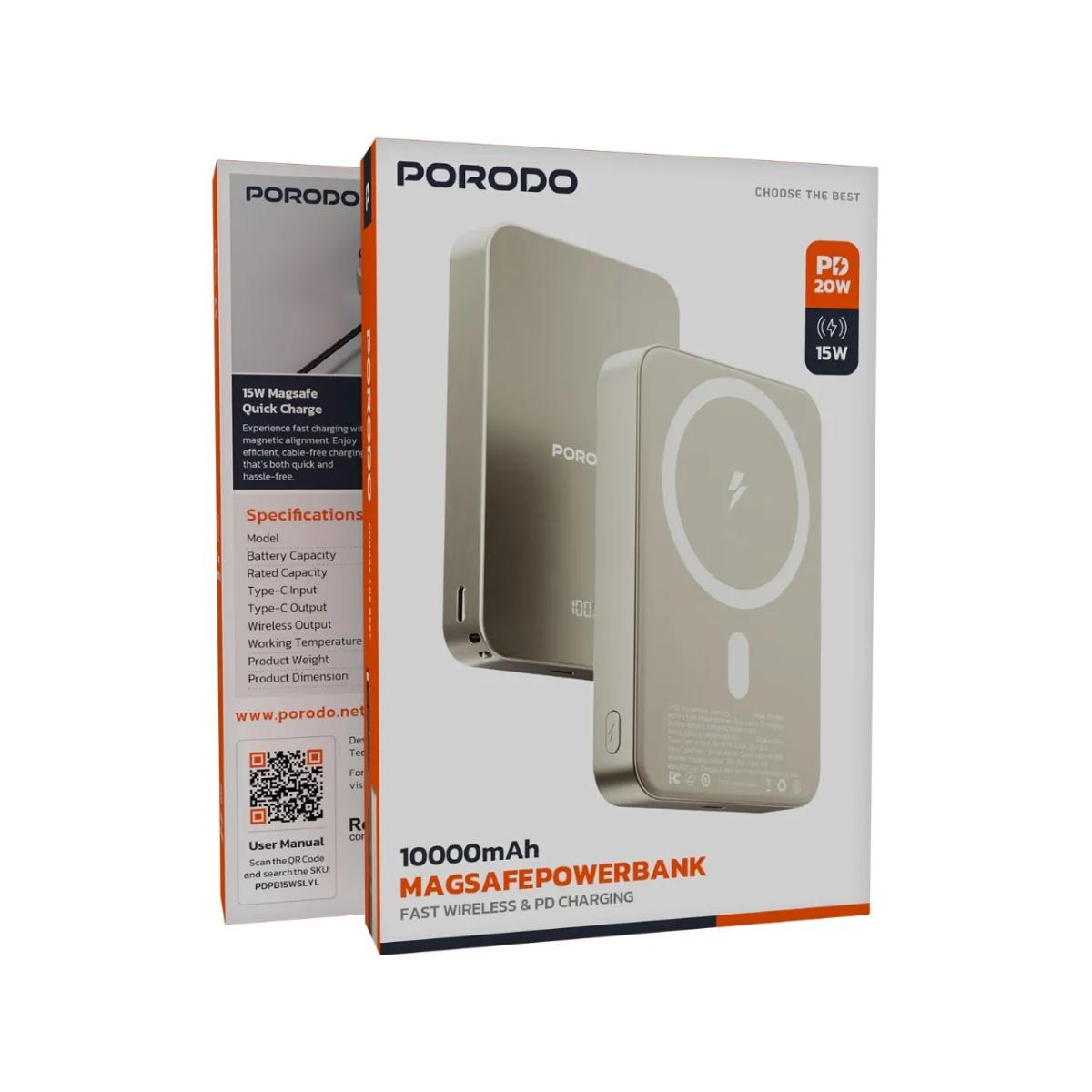 Porodo 10000mAh MagSafe Power Bank PD20W
