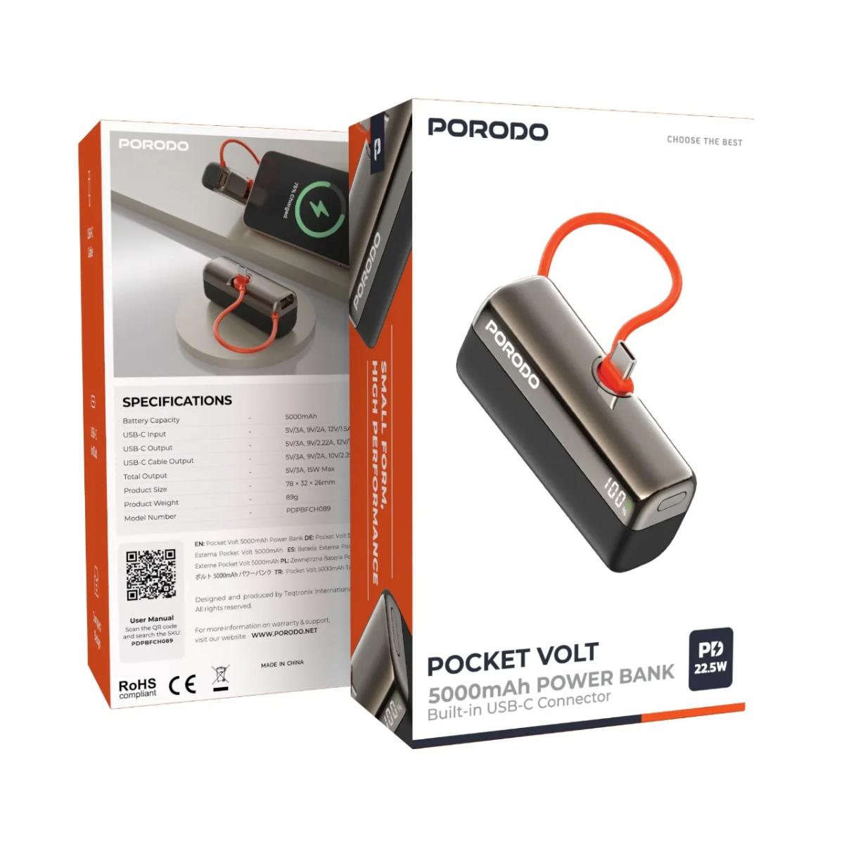 Porodo Pocket Volt 5000mAh Power Bank