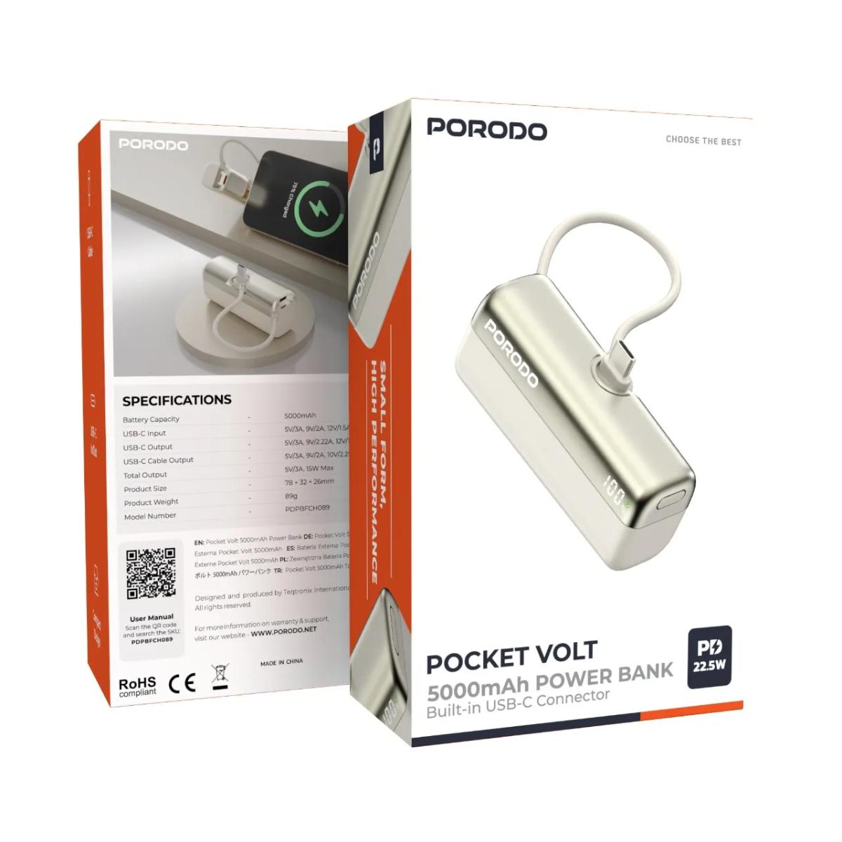 Porodo Pocket Volt 5000mAh Power Bank