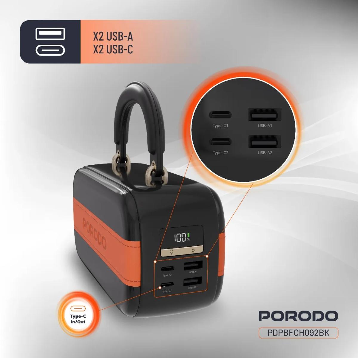 Porodo Sway 60000 mAh Power Bank PD 100W