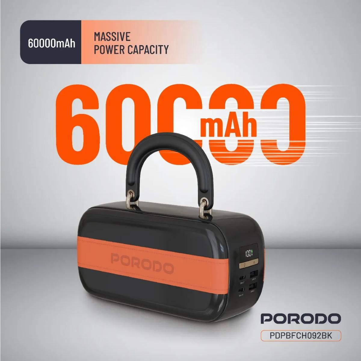 Porodo Sway 60000 mAh Power Bank PD 100W
