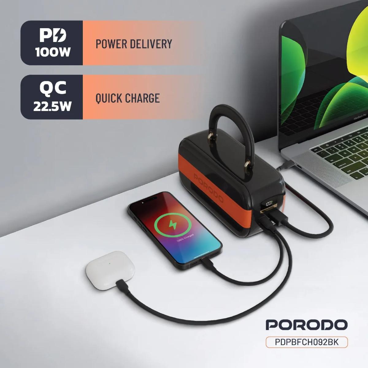 Porodo Sway 60000 mAh Power Bank PD 100W