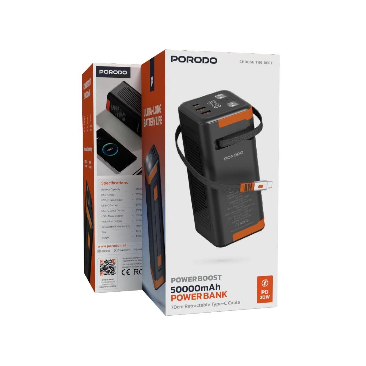 Porodo Power Boost 50000mAh Power Bank