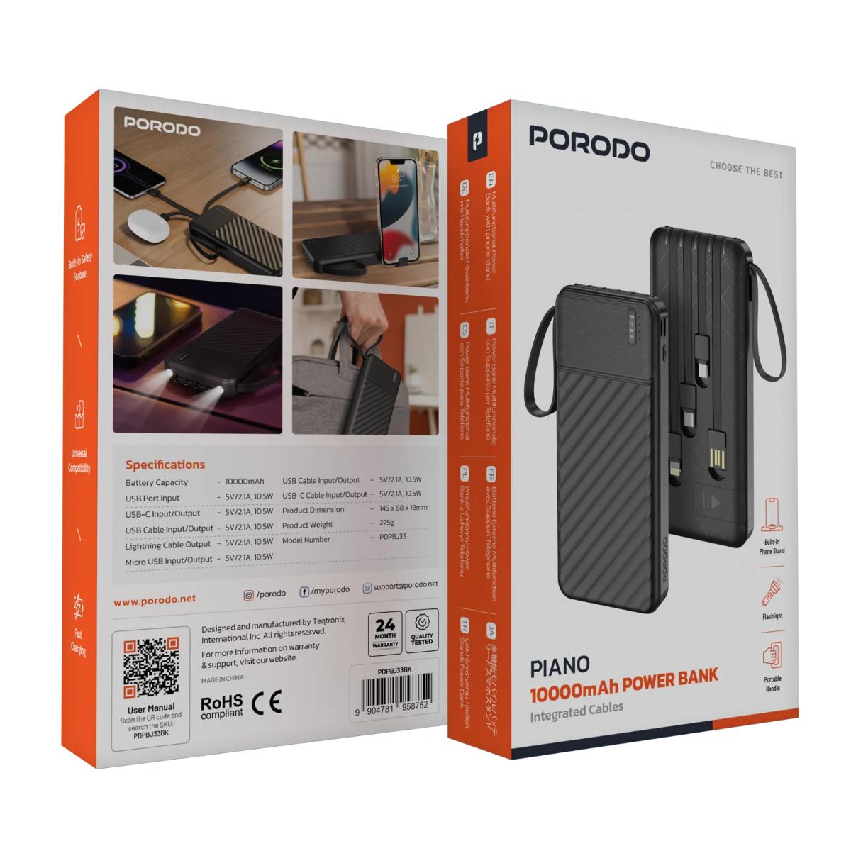 Porodo Piano 10000mAh Power Bank