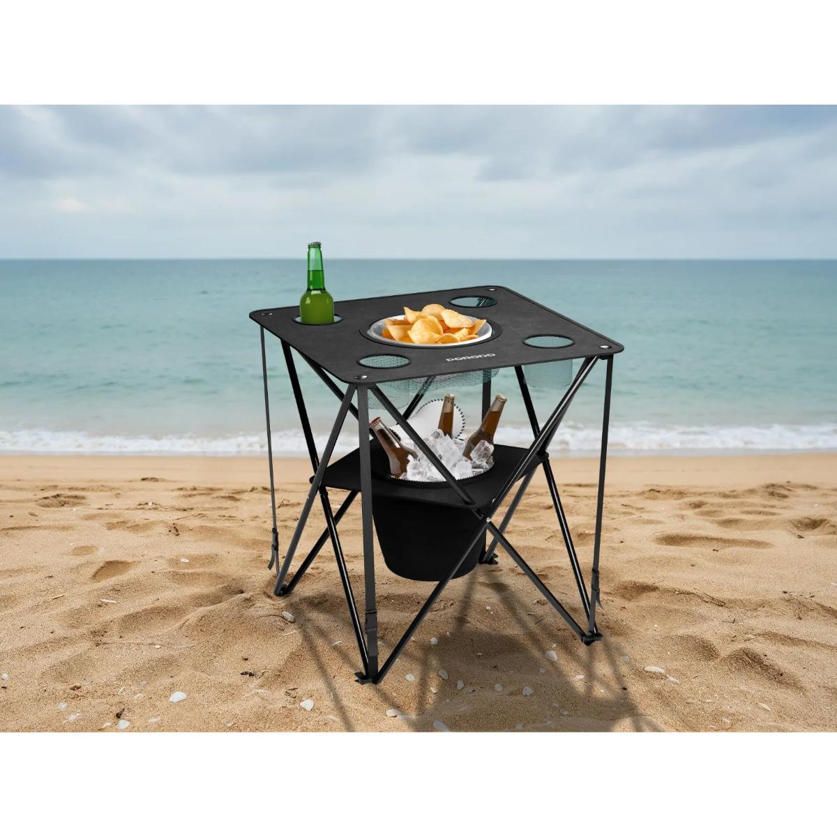 Porodo Foldable Camping Table with Food Basket
