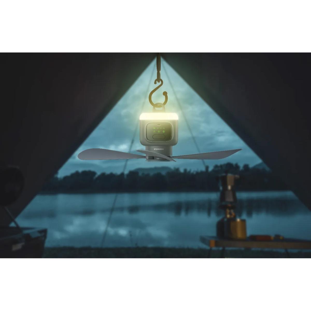Porodo 12000mAh Rechargeable Camping Ceiling Fan