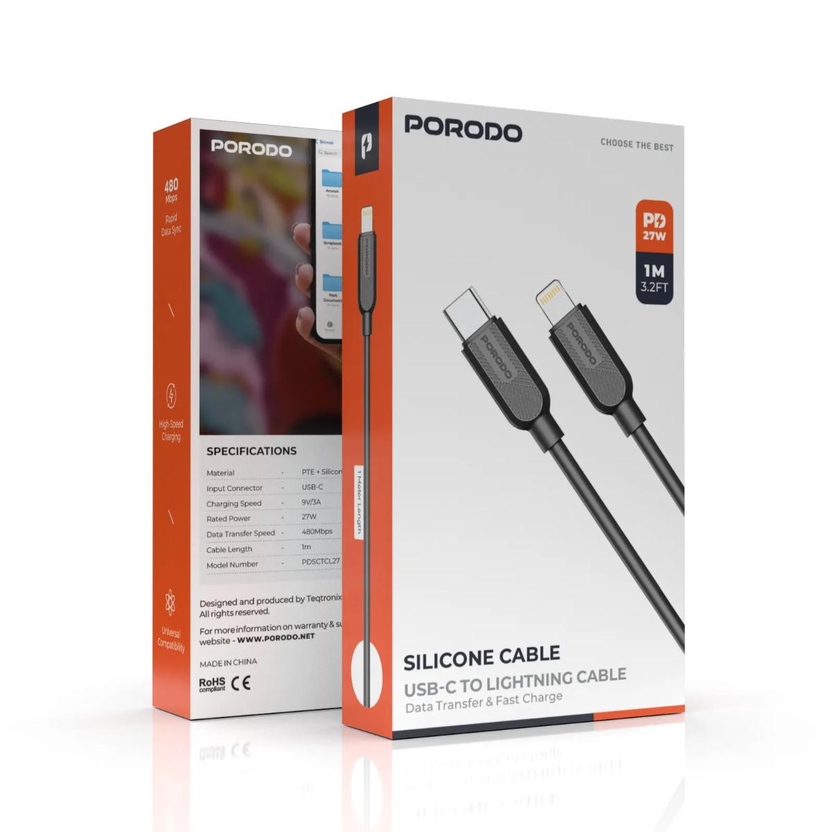 Porodo  USB-C To Lightning Cable 27W