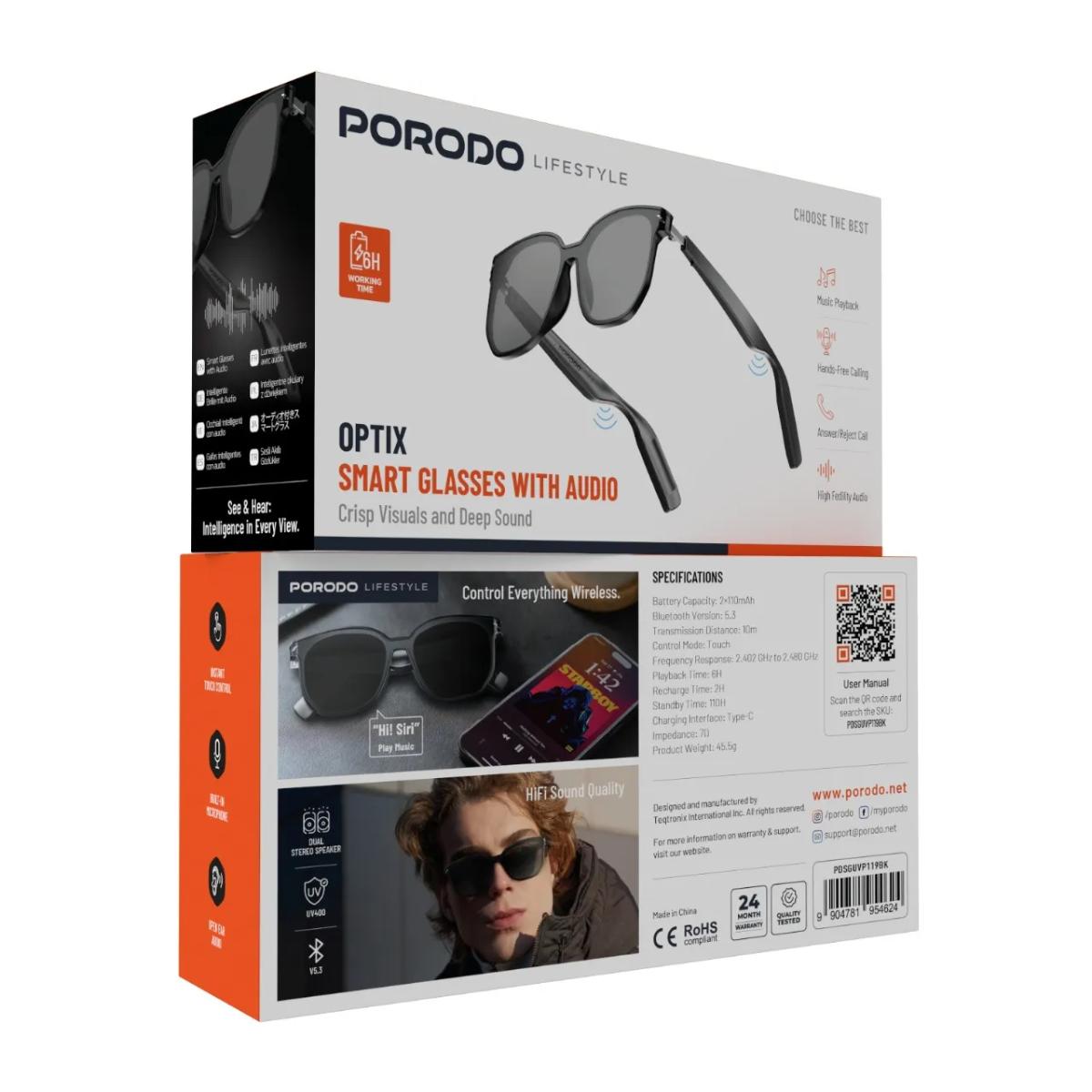 Porodo Lifestyle Optix Smart Glasses With Audio