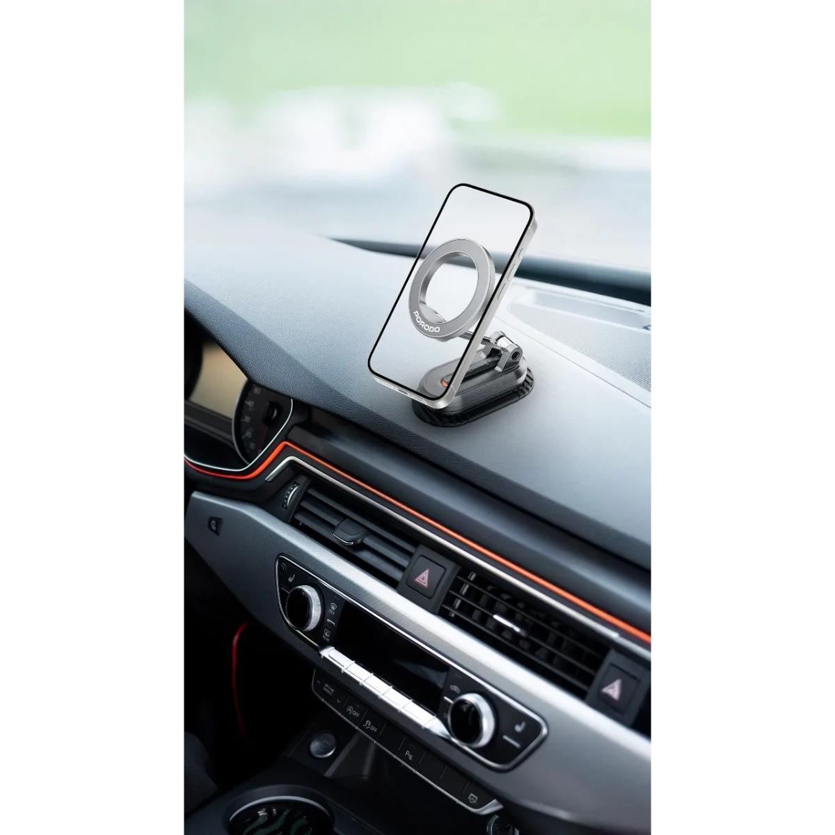Porodo GripFold MagSafe Rotatable Car Mount