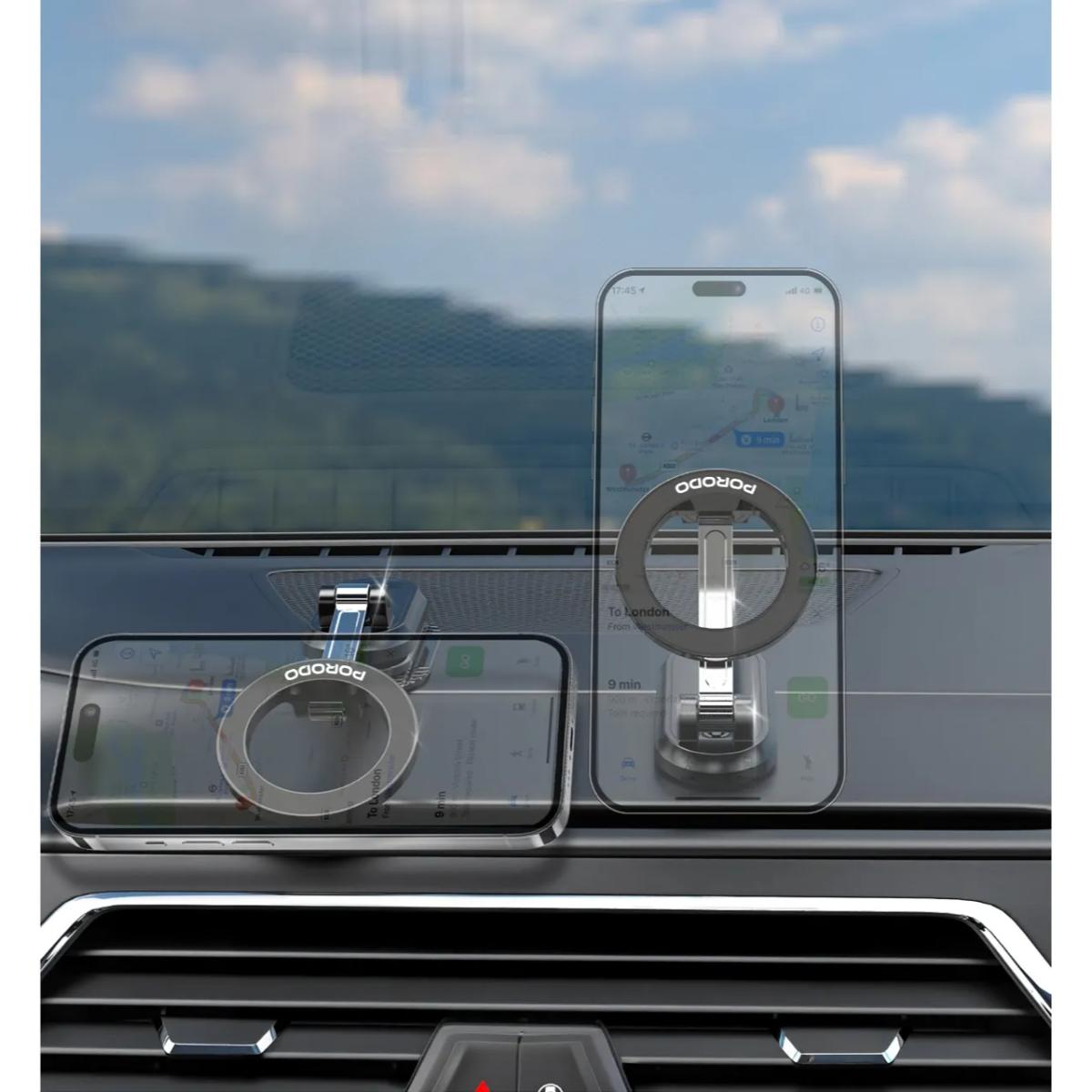 Porodo GripFold MagSafe Rotatable Car Mount