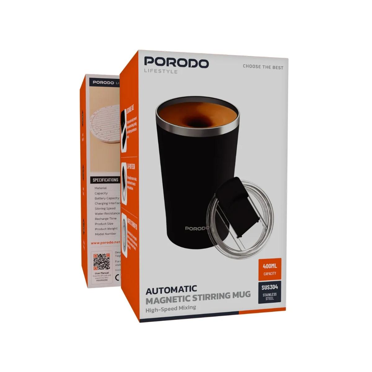 Porodo Automatic Magnetic Stirring Mug (400mL)