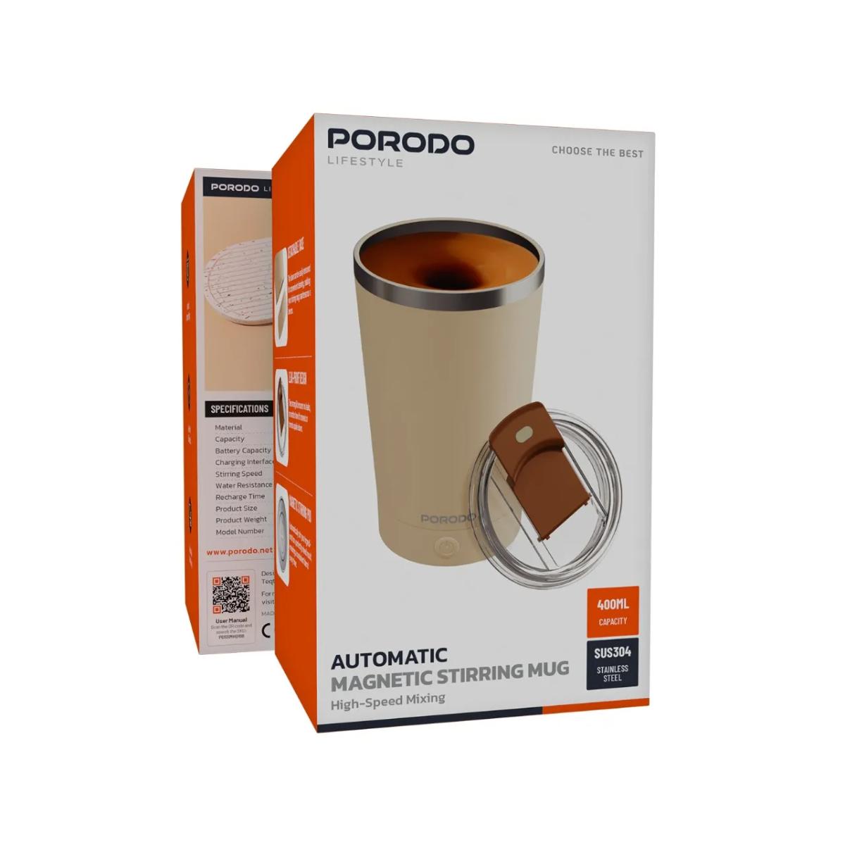 Porodo Automatic Magnetic Stirring Mug (400mL)