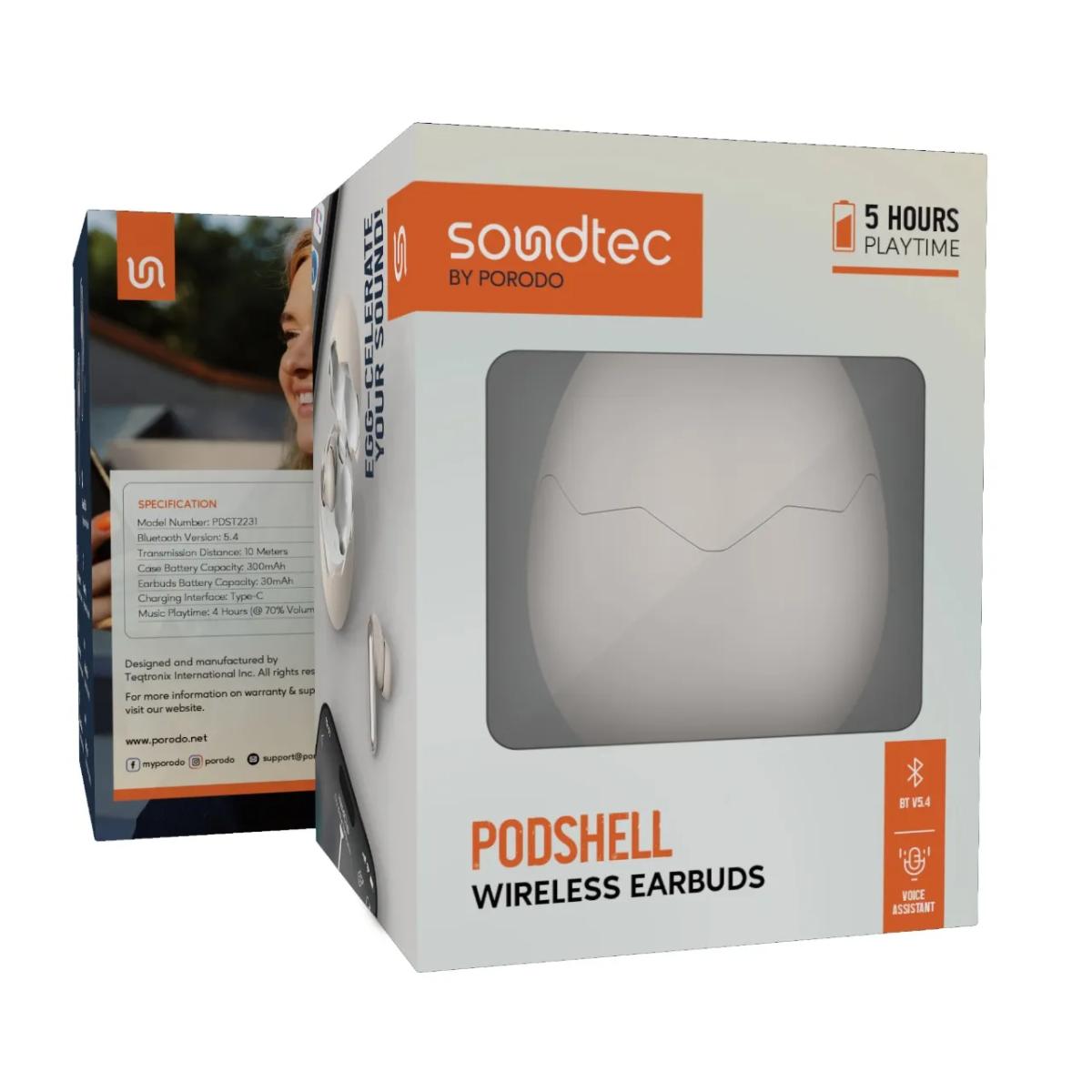 Porodo Soundtec Podshell Wireless Earbuds