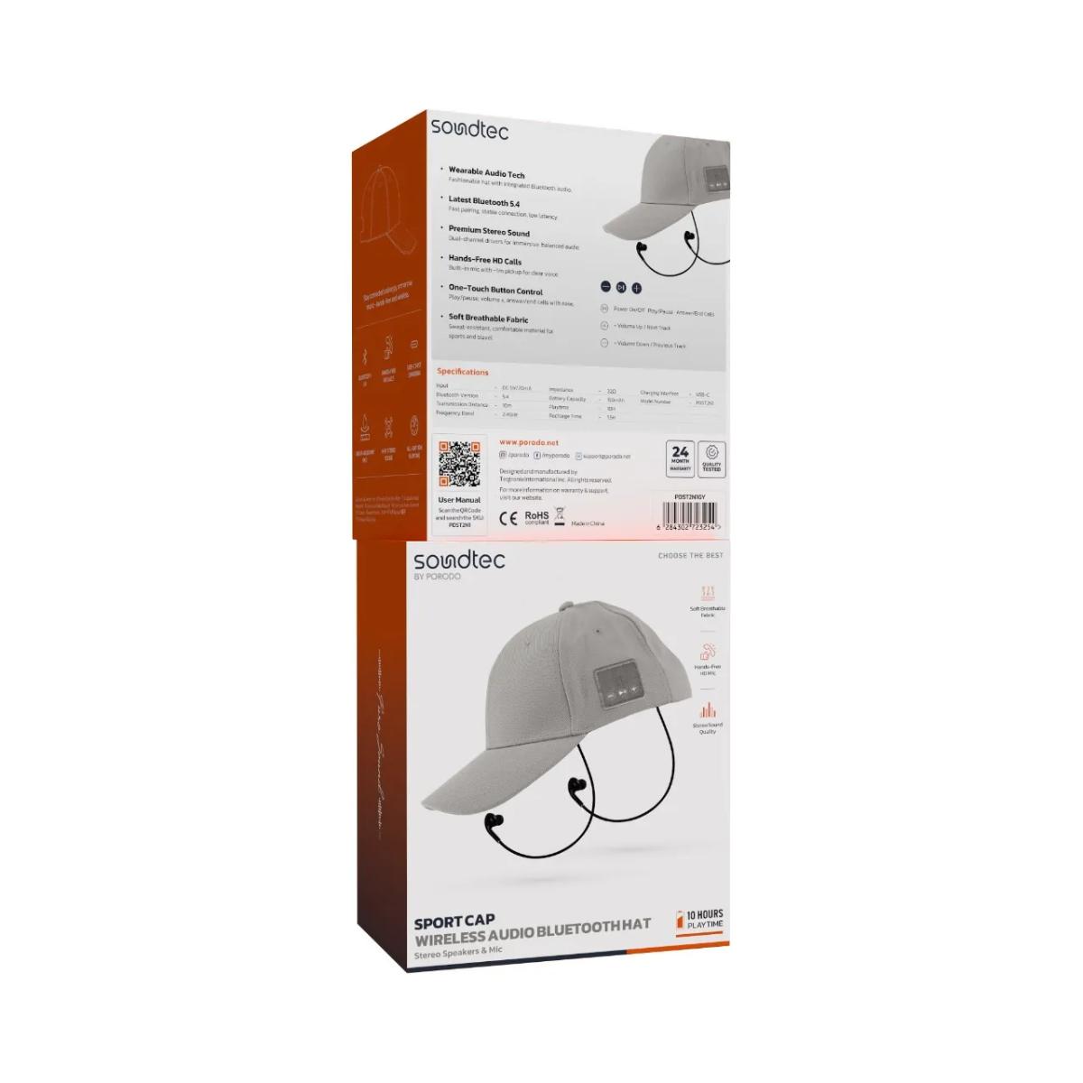 Porodo Soundtec Wireless Bluetooth Audio Hat