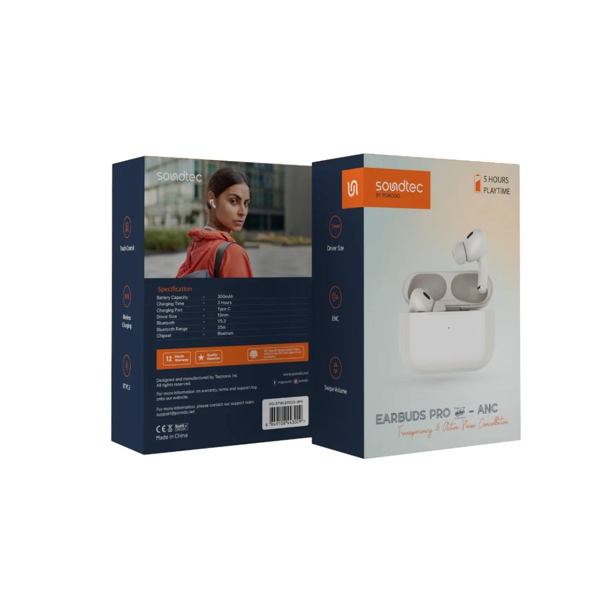 Porodo Earbuds Pro 2 with ANC & ENC