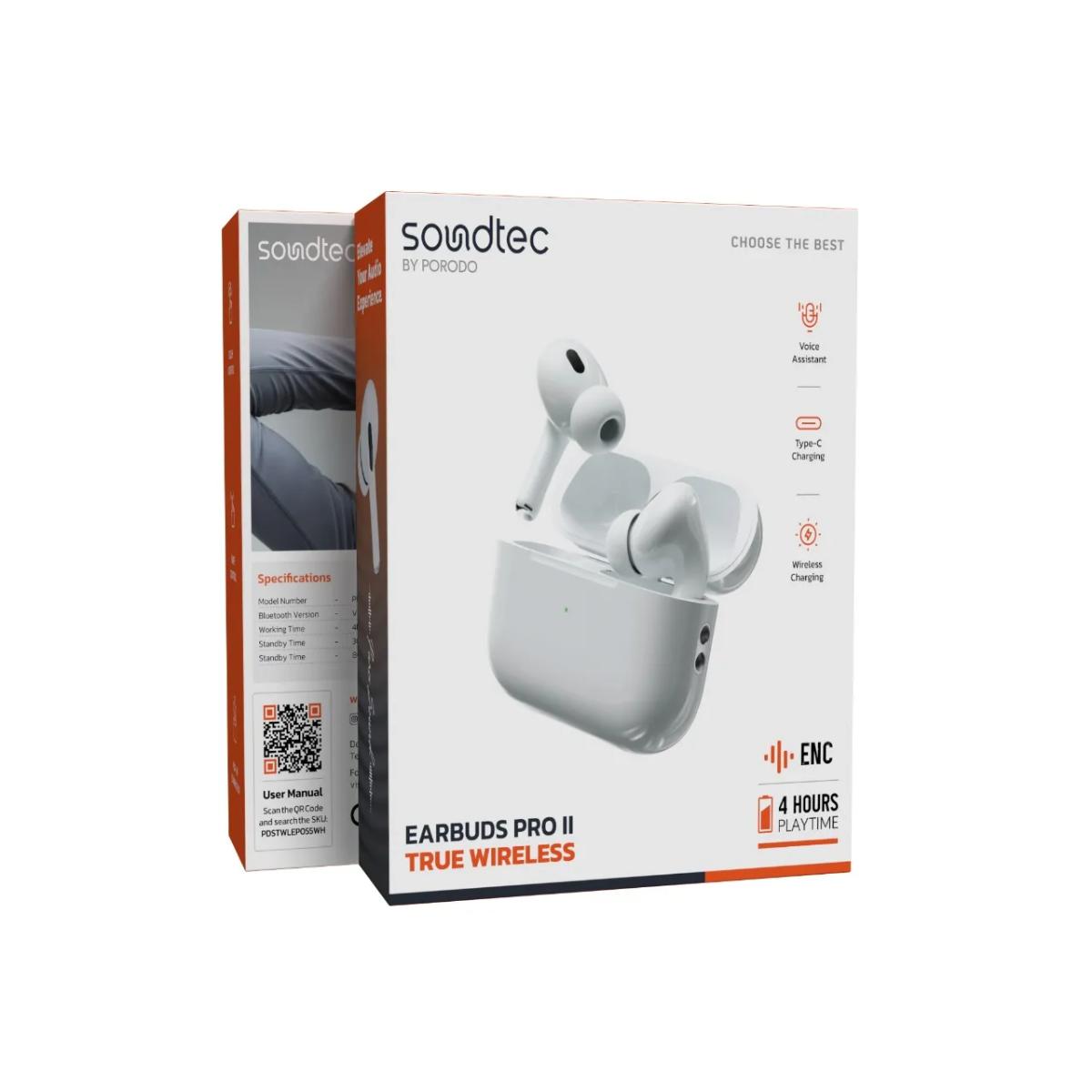 Porodo Soundtec ENC Earbuds Pro II True Wireless
