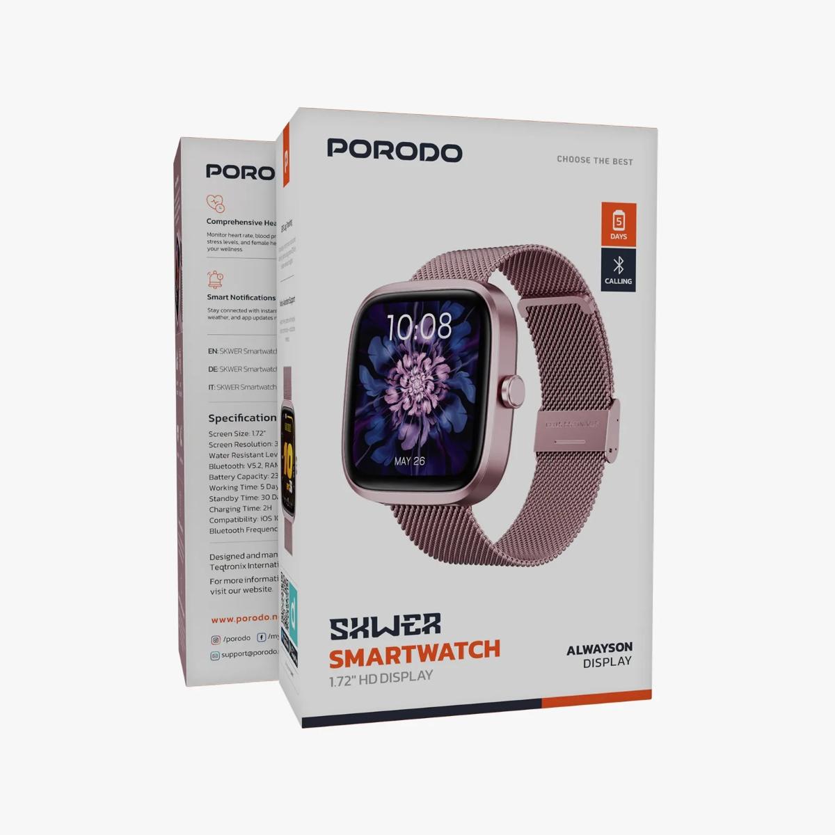 Porodo Skwer Smart Watch