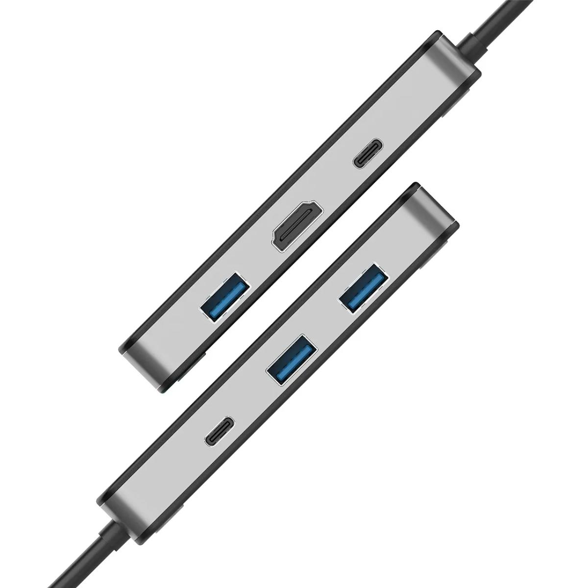 Porodo 6 IN 1 Multi-Port USB-C Hub