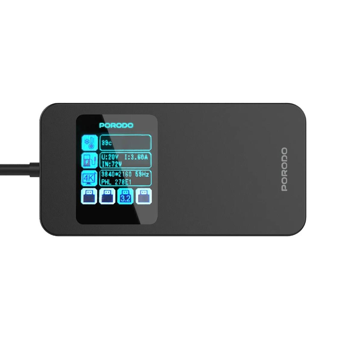 Porodo 6 IN 1 Multi-Port USB-C Hub
