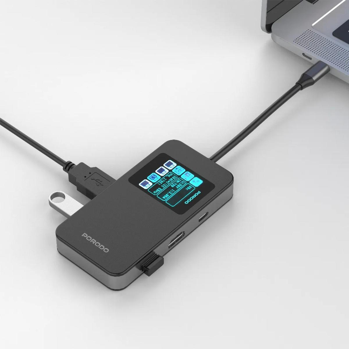 Porodo 6 IN 1 Multi-Port USB-C Hub