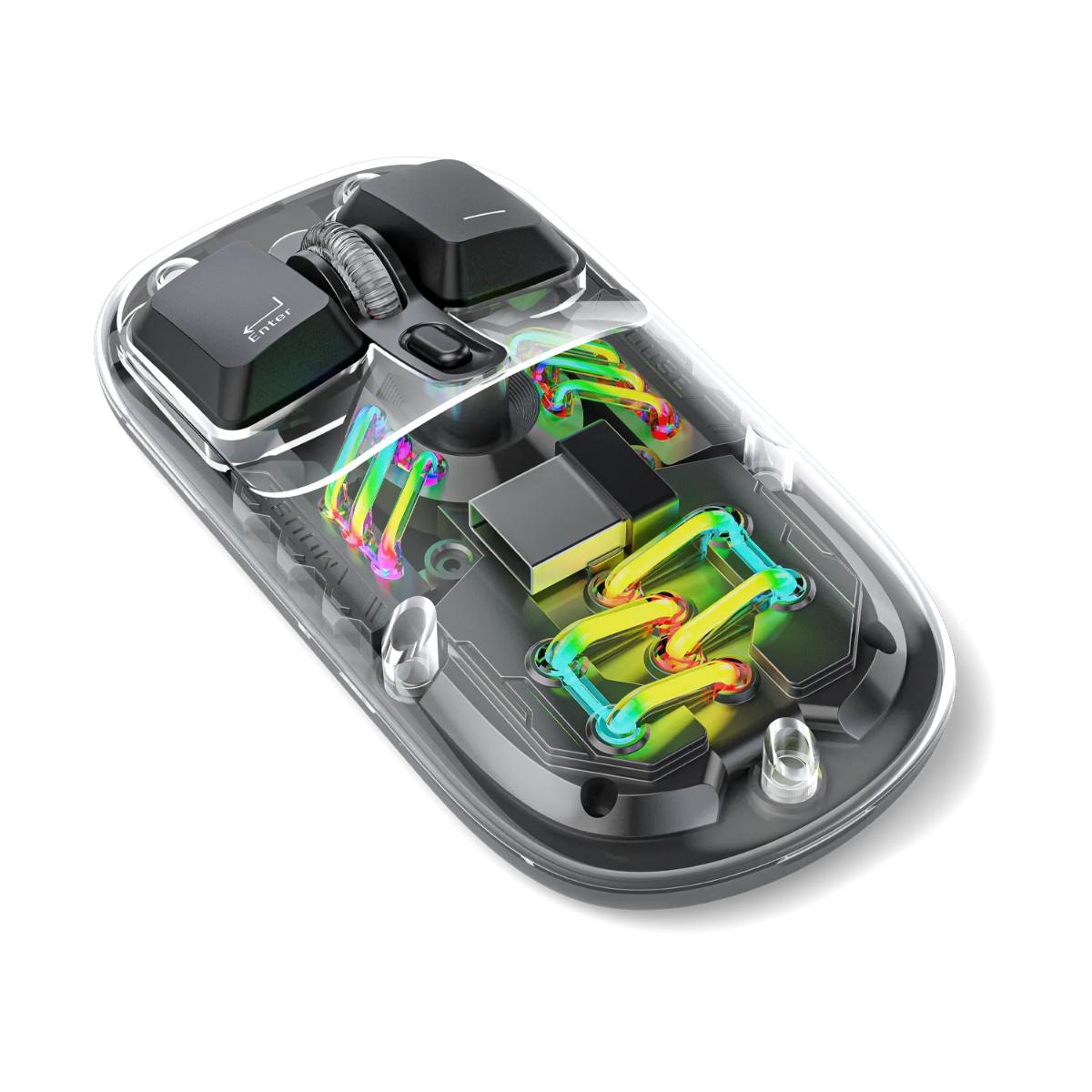 Porodo Dual-Mode Transparent Wireless Mouse
