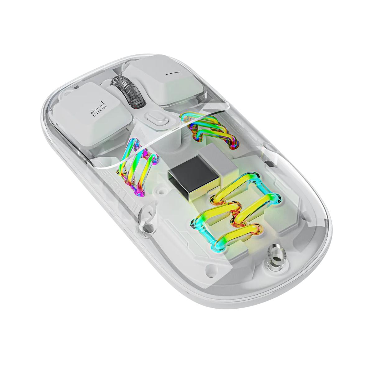 Porodo Dual-Mode Transparent Wireless Mouse