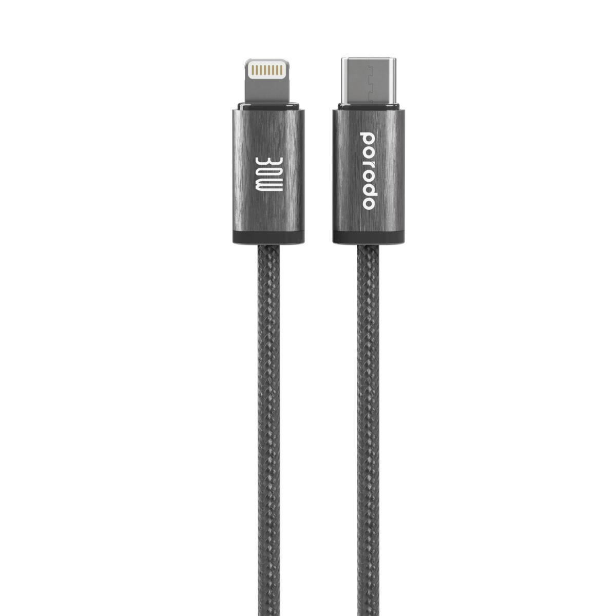 Porodo 30W USB-C to Lightning Braided Cable