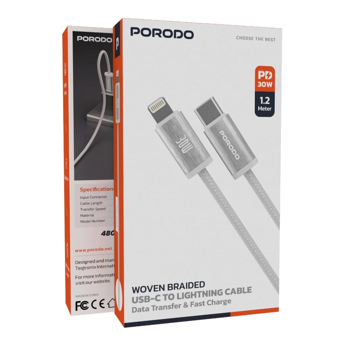 Porodo  USB-C to USB-C Braided Cable